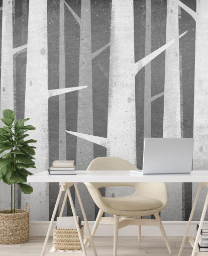 Carta da parati Birch Winter Woods