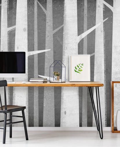 Carta da parati Birch Winter Woods