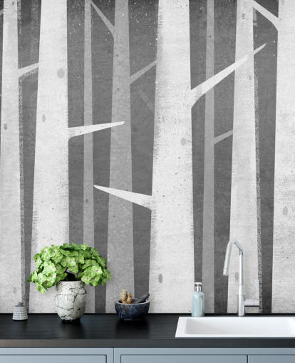 Fondo de pantalla de Birch Winter Woods