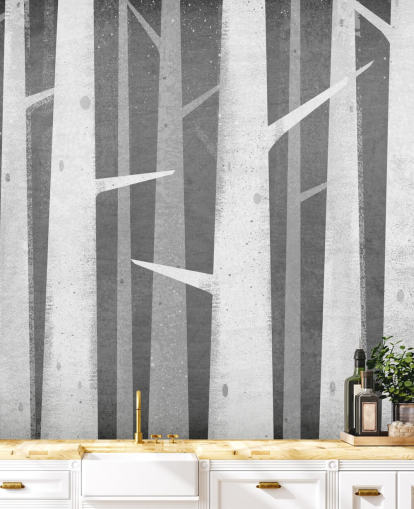 Birch Winter Woods Wallpaper Birch Winter Woods Wallpaper