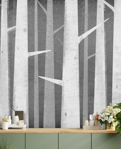 Birch Winter Woods Wallpaper Birch Winter Woods Wallpaper