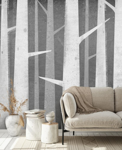 Carta da parati Birch Winter Woods