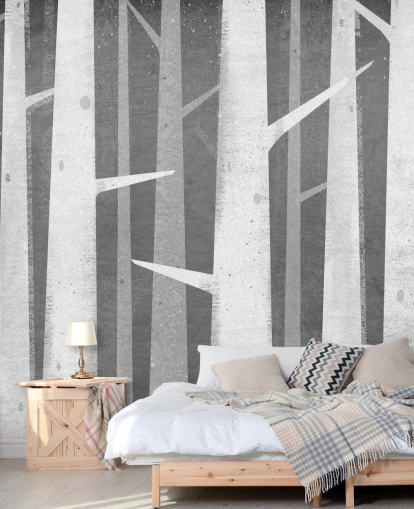 Carta da parati Birch Winter Woods