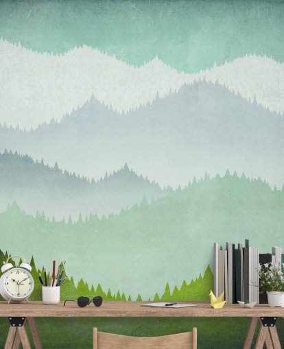 green mountains behang