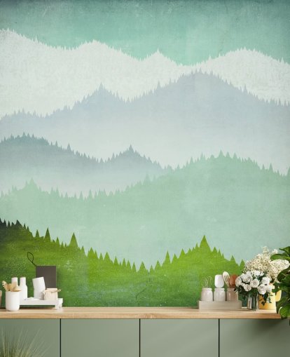green mountains behang green mountains behang