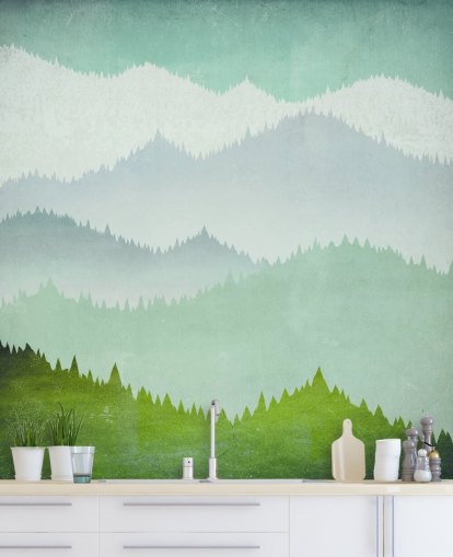 green mountains behang green mountains behang