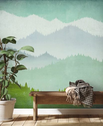 green mountains behang