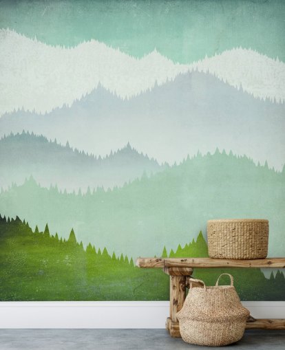 green mountains behang green mountains behang