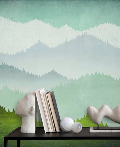 papel de parede montanhas verdes