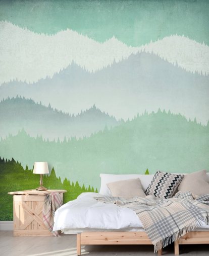 green mountains behang