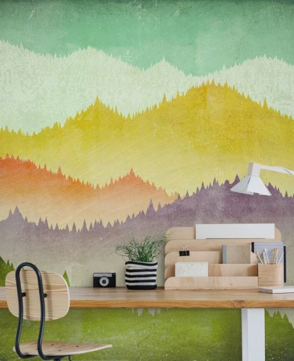 papel de parede colorido montanhas