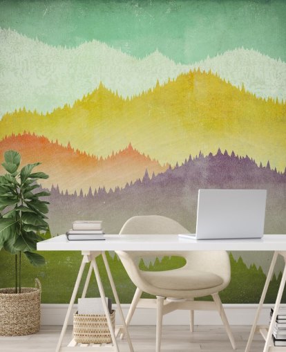 papel de parede colorido montanhas