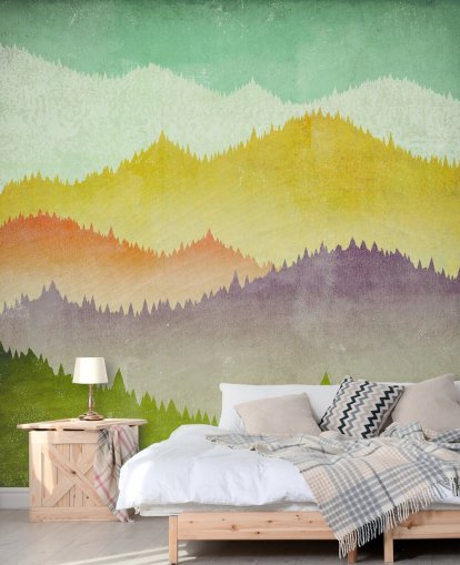 bunte Berge Tapete bunte Berge Tapete