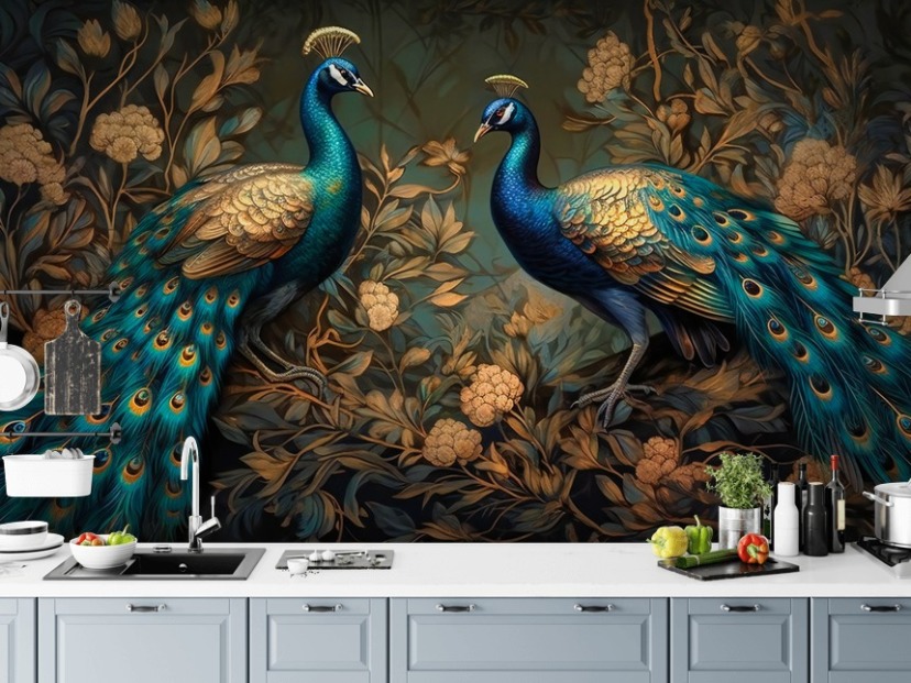 Peacock Wallpaper and Wall Murals | Wallsauce NZ