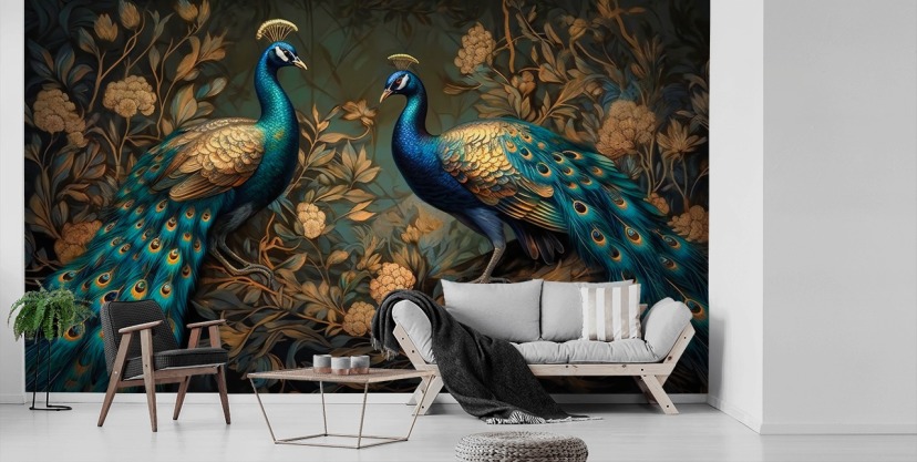 Peacock Wallpaper and Wall Murals | Wallsauce AU