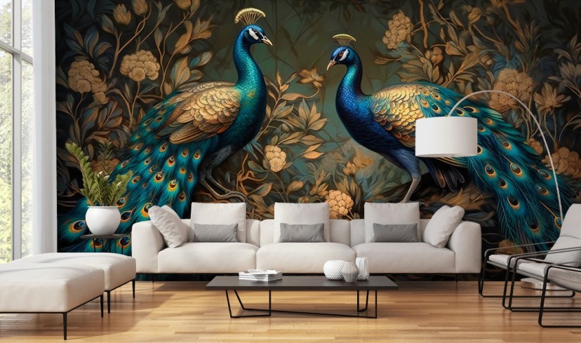 Peacock Wallpaper and Wall Murals | Wallsauce US