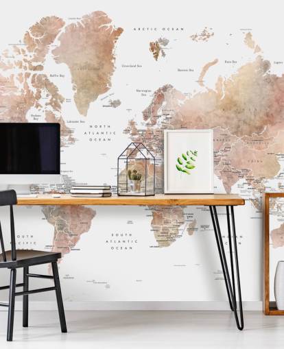 world map wall mural with capital cities in spice world map wall mural with capital cities in spice