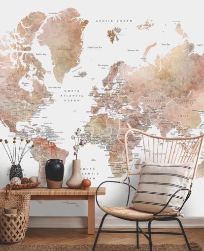 world map wall mural with capital cities in spice world map wall mural with capital cities in spice