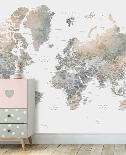 world map with cities in stone tones world map with cities in stone tones