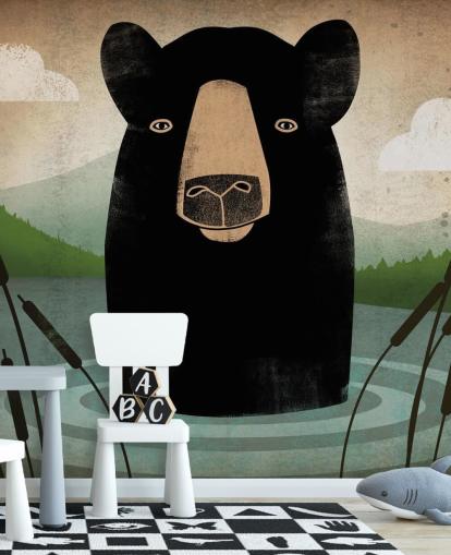 Papel Pintado Oso Negro Papel Pintado Oso Negro