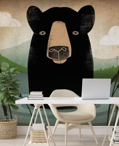Carta da parati Black Bear