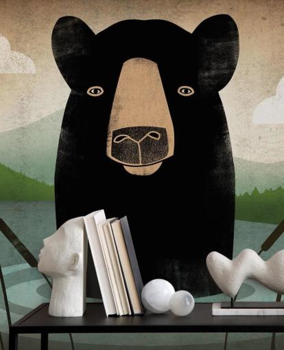 Carta da parati Black Bear
