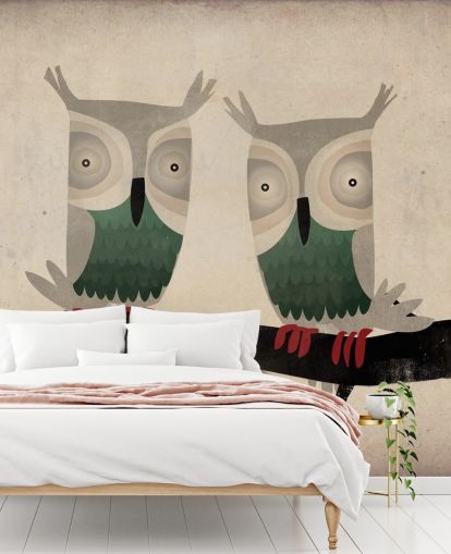 Mural de pared Dos búhos