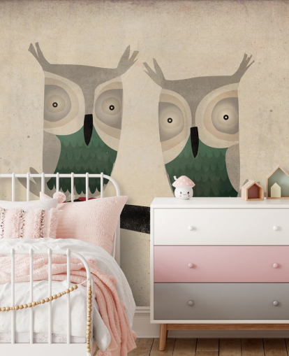 Mural de pared Dos búhos