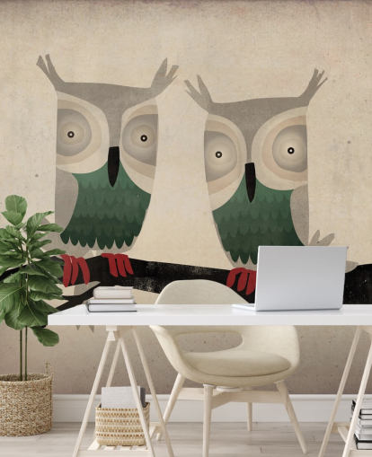 Mural de pared Dos búhos