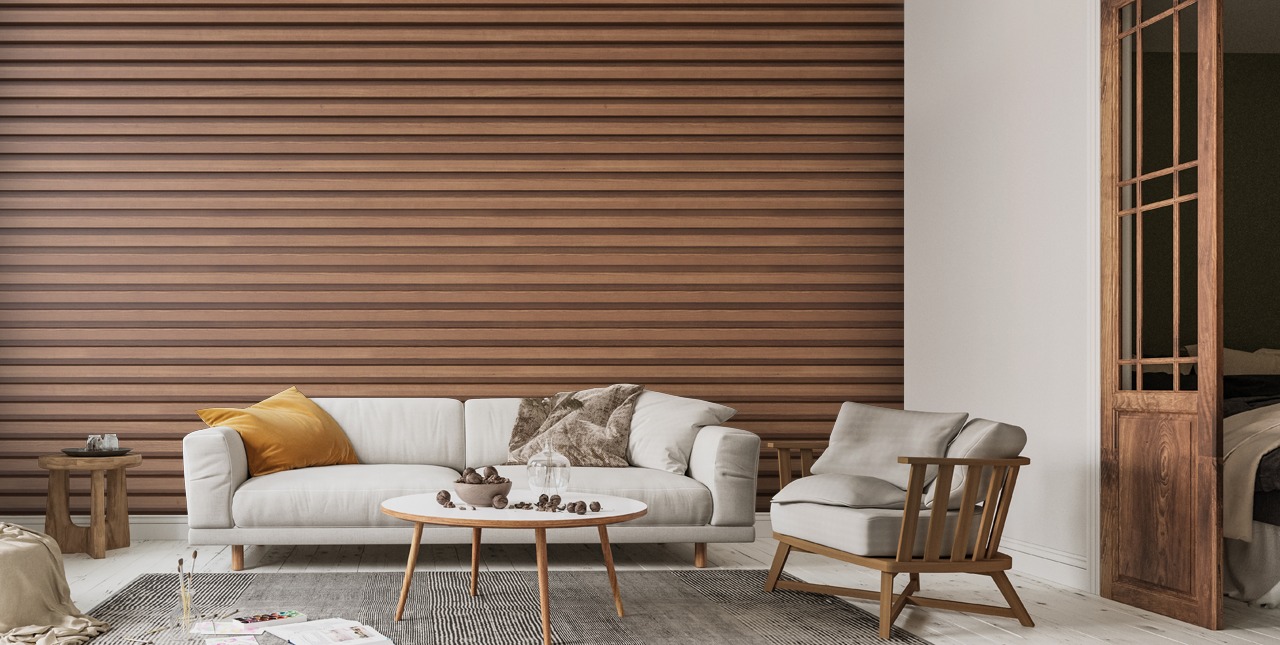 Horizontal Wooden Slat Wallpaper Mural | Wallsauce US