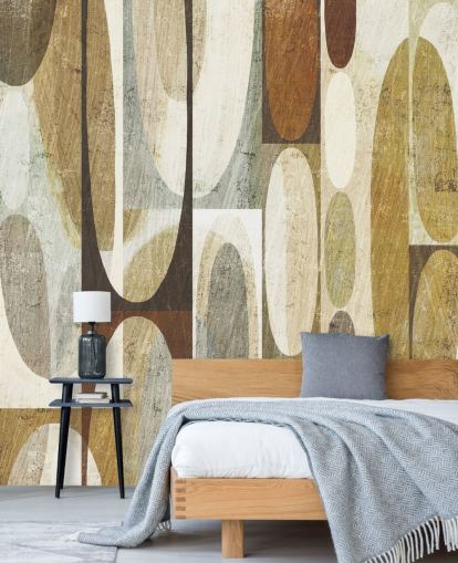 Papel pintado abstracto círculo marrón