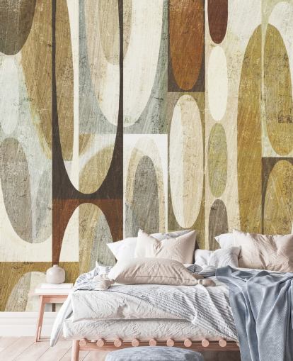 Papel pintado abstracto círculo marrón