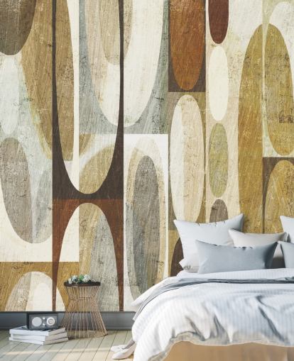 Brown Circle Abstract Wallpaper