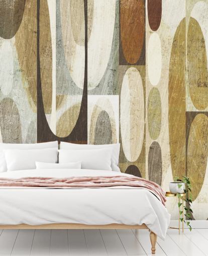 Papel de parede abstrato Brown Circle Papel de parede abstrato Brown Circle