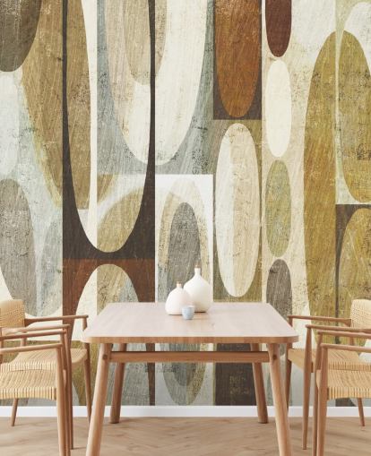 Brown Circle Abstrakte Tapete