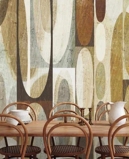 Brown Circle Abstract Wallpaper