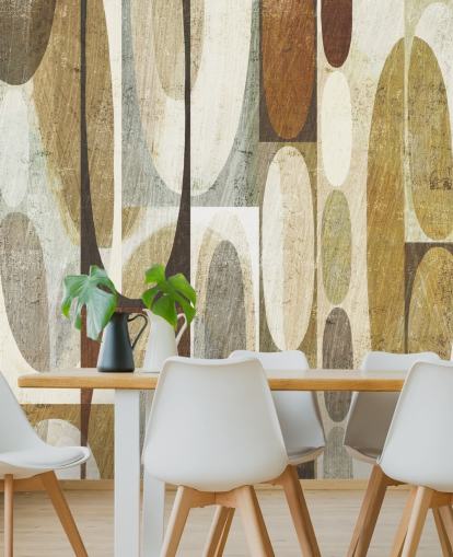 Papel de parede abstrato Brown Circle