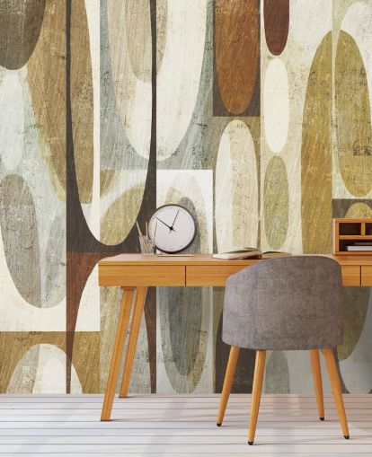 Brown Circle Abstract Wallpaper