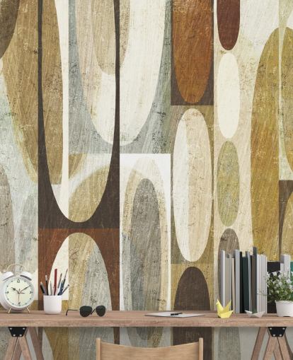 Brown Circle Abstract Wallpaper