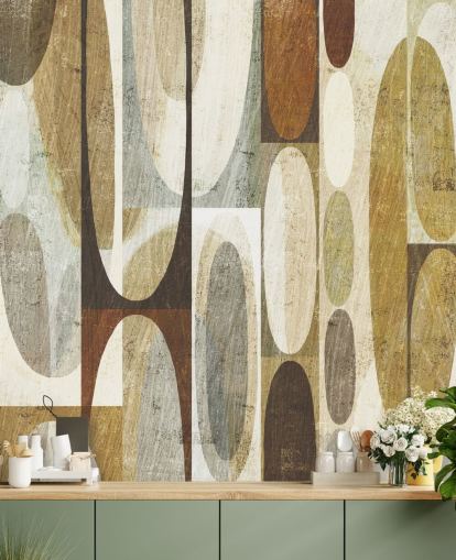 Papel pintado abstracto círculo marrón Papel pintado abstracto círculo marrón