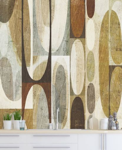 Papel de parede abstrato Brown Circle