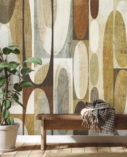 Papel de parede abstrato Brown Circle