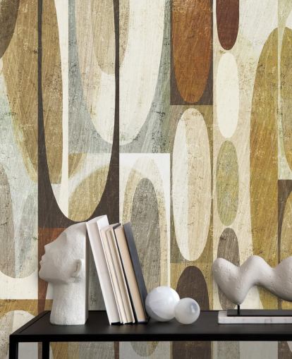 Papel de parede abstrato Brown Circle