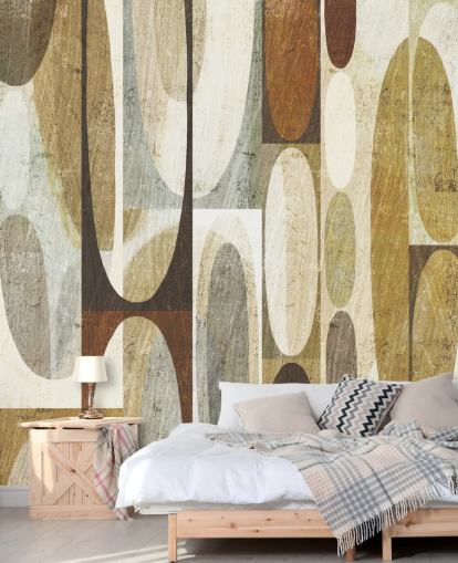 Papel de parede abstrato Brown Circle