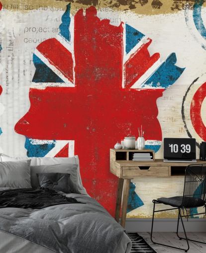 Union Jack, die Königin und Rekord-Tapete