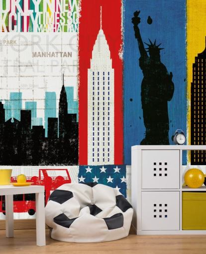 sininen, punainen, keltainen ja valkoinen abstrakti new yorkin taustakuvasta sininen, punainen, keltainen ja valkoinen abstrakti new yorkin taustakuvasta