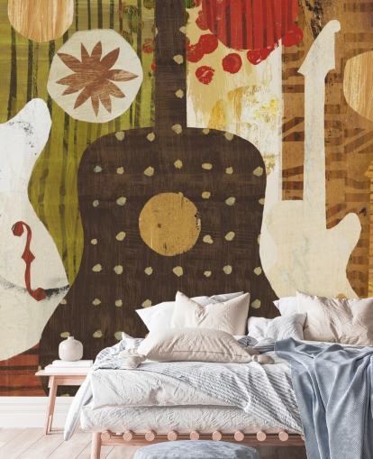 Papier peint abstrait de guitare