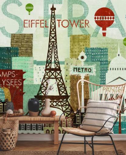 Mural de pared París Mural de pared París