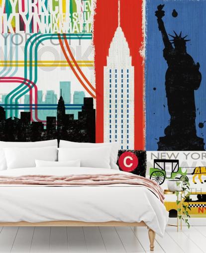 New Yorkin seinämaalaus taustakuva New Yorkin seinämaalaus taustakuva