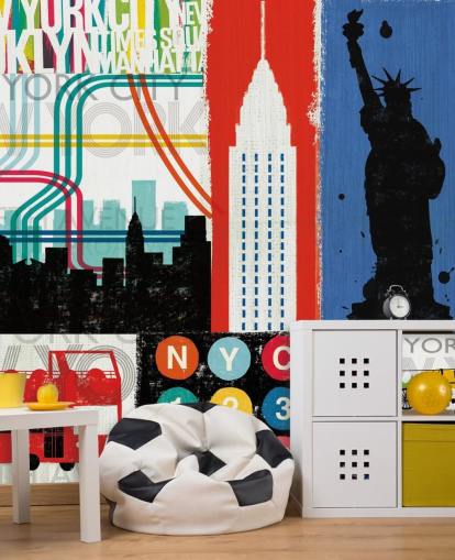 New York Mural Wallpaper New York Mural Wallpaper